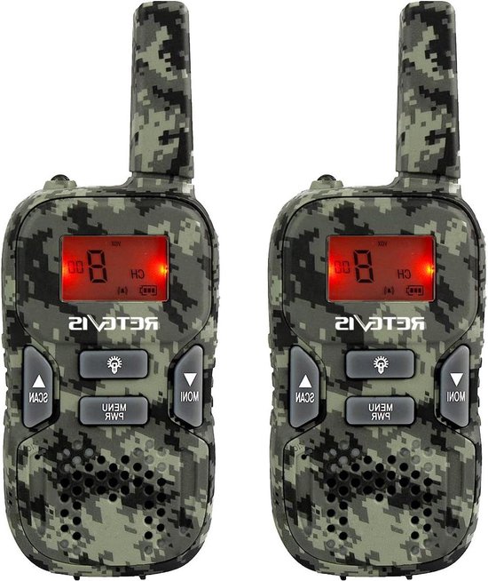Set van 4 Retevis RT 388 walkie talkies zwart