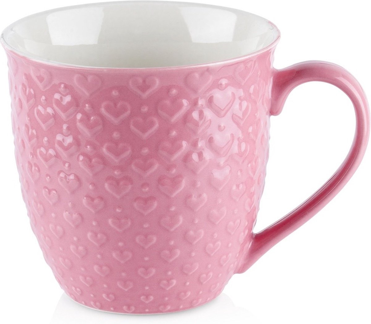 Mok Keramiek Harten 580 ml - Koffiemok - Theebeker - Koffie - Beker