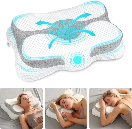 Cervicaal Hoofdkussen - Verwijderbare Kussensloop - Ergonomische Nekondersteuning - Nacht Rust Kussen - Neem Afscheid van Nekklachten