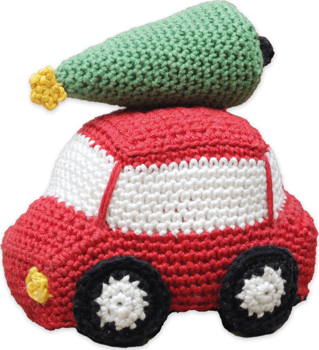 Hardicraft haakpakket kerstauto 12x11 cm