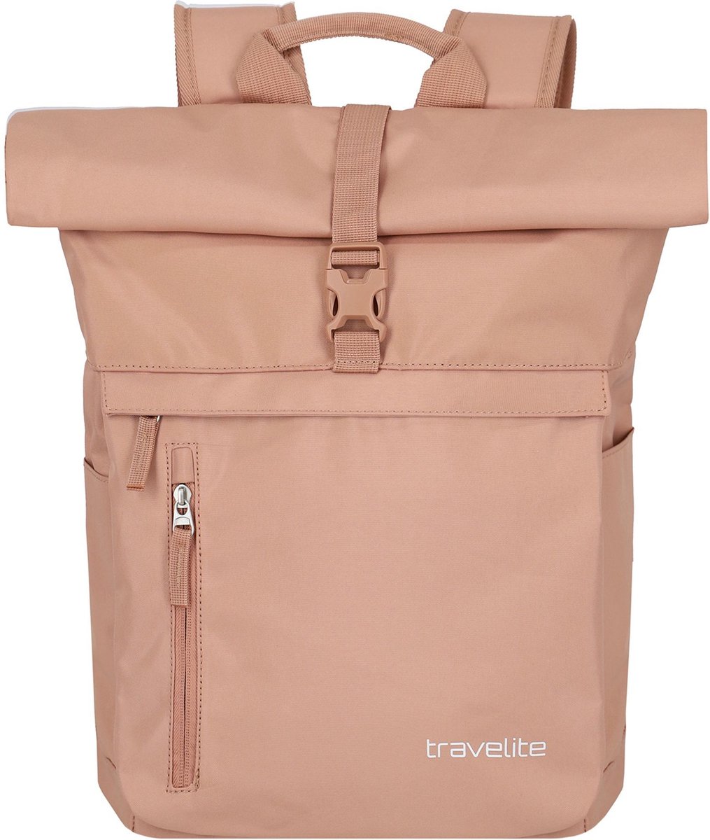 Travelite Basics Rollup Backpack – Rugzak met Laptopvak 15,6" - Rose