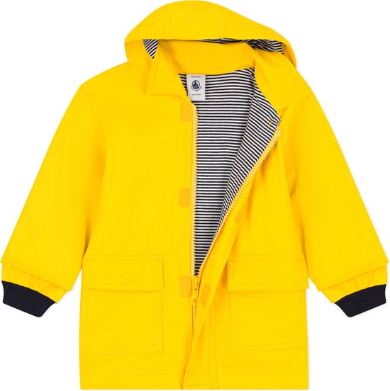 Yellow Regenjas Petit Bateau Warm, Omkeerbaar Windjack Voor Jongen
