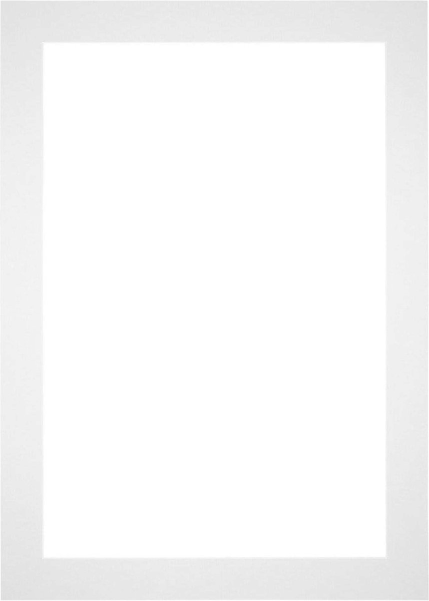 Passe-Partout Fotomaat 10x15 cm - Lijstmaat 20x28 cm - Wit - Museumkarton - Fotolijst niet inbegrepen