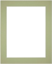 Passe-Partout Fotomaat 40x50 cm - Lijstmaat 50x60 cm - Mintgroen - Museumkarton - Fotolijst niet inbegrepen