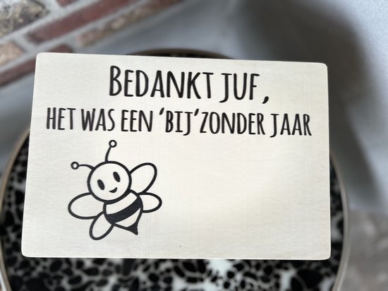 Bewaarkistje voor de juf of meester - afscheidscadeau - einde