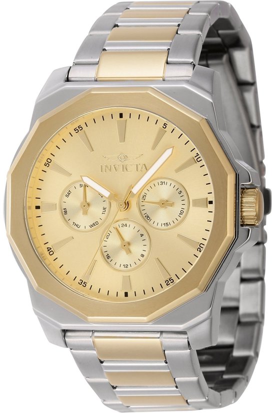 Invicta Speedway 49909 Heren Horloge - Quartz Uurwerk - Roestvrij Staal met gouden Wijzerplaat - 39mm Invicta Speedway 49909 Heren Horloge - Quartz Uurwerk - Roestvrij Staal met gouden Wijzerplaat - 39mm