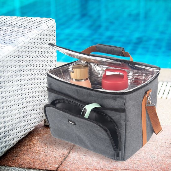 Koeltas Grijs 11 l - Lunchtas - Koeltasje - Geïsoleerde - Koelbox van KOEL — afbeelding 2