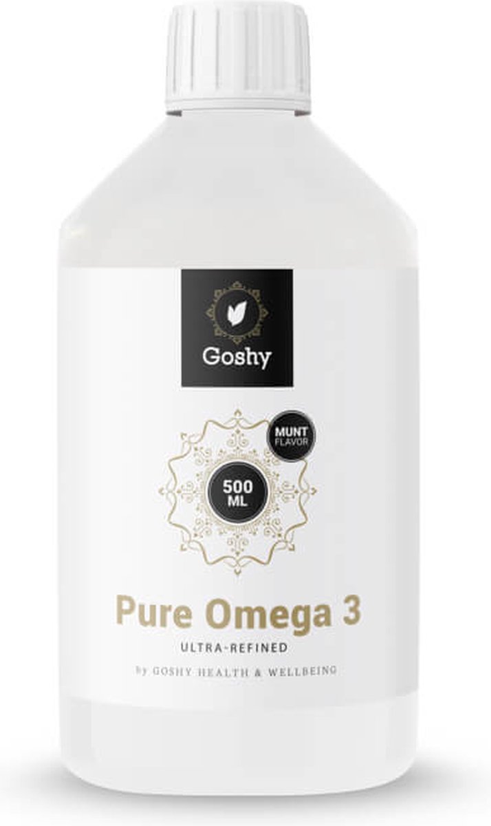 Goedkoopste Goshy - Pure Omega 3 - Vloeibare visolie - Munt smaak - 500 ml - Vetzuren - EPA/DHA - Voedingssupplement