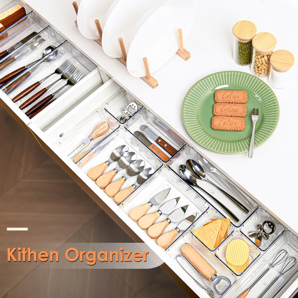 Lade-organizer van transparante kunststof 25 stuks make-uptafel opbergsysteem commode opbergdozen scheidingsdoos slaapkamer badkamer kantoor gadgets
