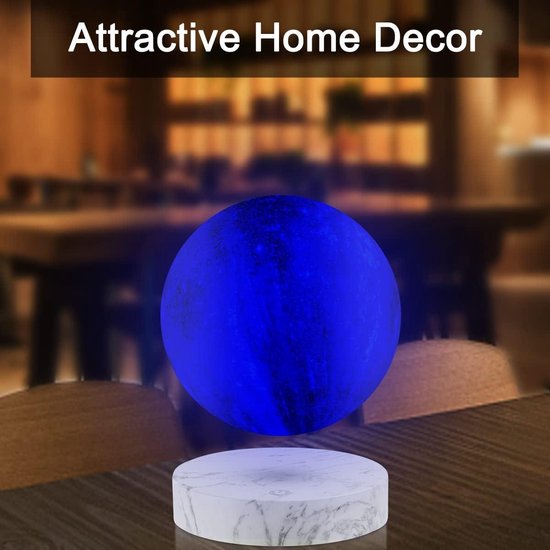 VGAzer Magnetische Zwevende Maanlamp Zweven En Spinnen In De Lucht Vrij Met Trapsgewijs Wisselende Ledlampen Tussen Geel En Wit Voor Huis Of Kantoor Decoratie Unieke Geschenken