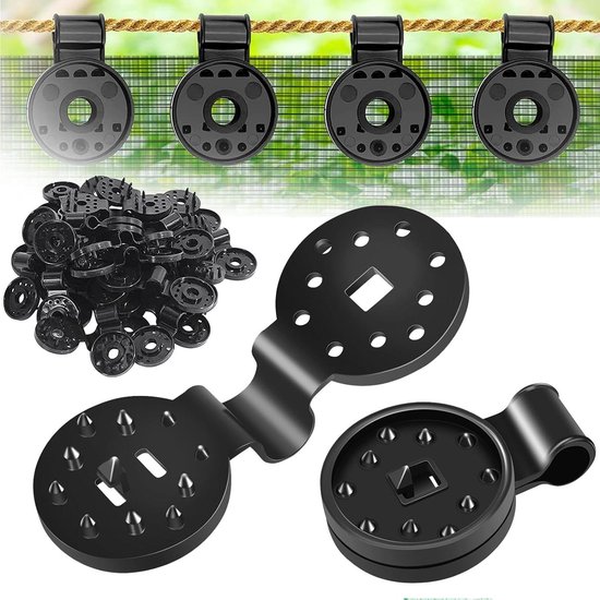 Duurzame Zonnescherm Net Clip Tuingereedschap Kas Schaduwdoek Fix Klem Plastic Doorvoer Hek Netting Installatie Haak Tuin Plant Ondersteuning