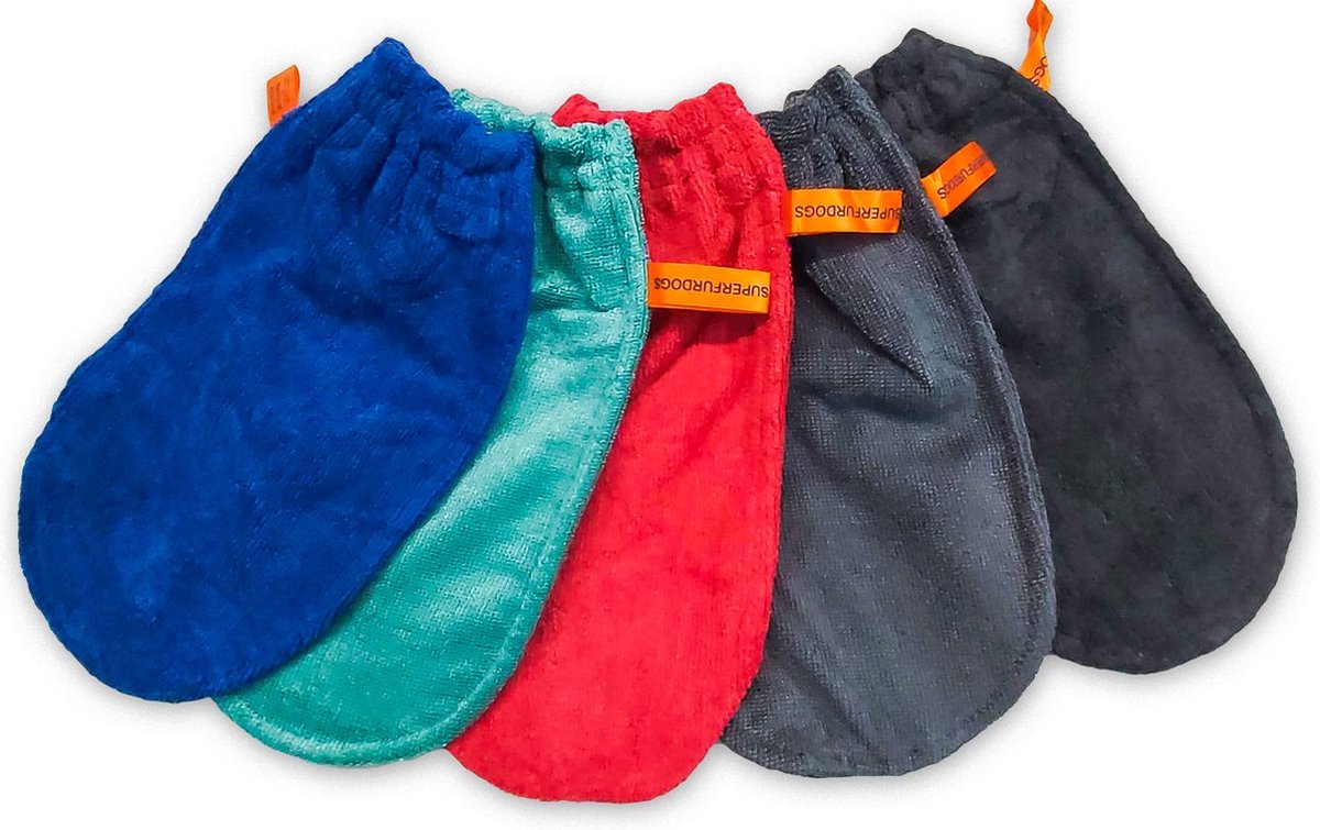 Glovy handschoen - Aquagroen - Drooghandschoen voor honden - Superfurdogs - Microvezel