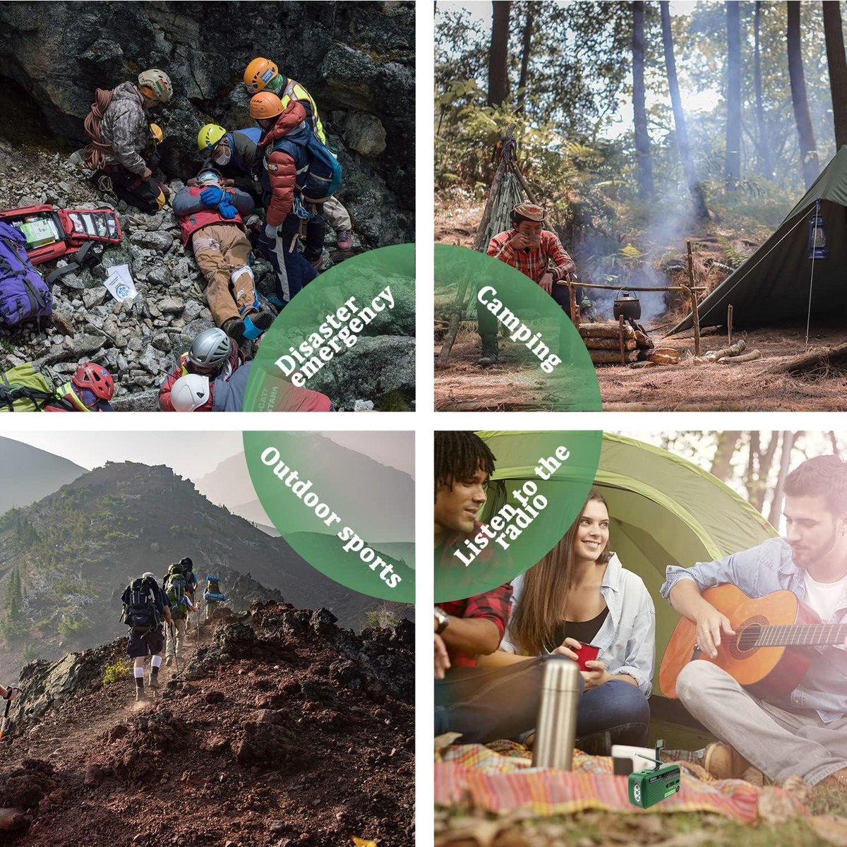 Radio Solaire DEGEN DE13 - FM/AM/SW, Lampe Torche, Chargeur USB, Manivelle, Pour Urgences Et Outdoor