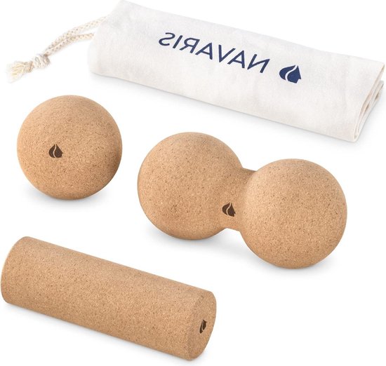 Foto: Massage roller balset bevat mini roller pindabal massagebal kurken rollers voor rug en spieren set van 2