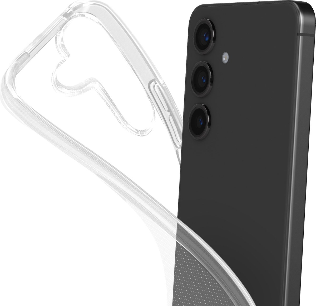 Mayaxess, Hoes Geschikt voor Samsung Galaxy S24 Zachte siliconenbescherming, Transparant