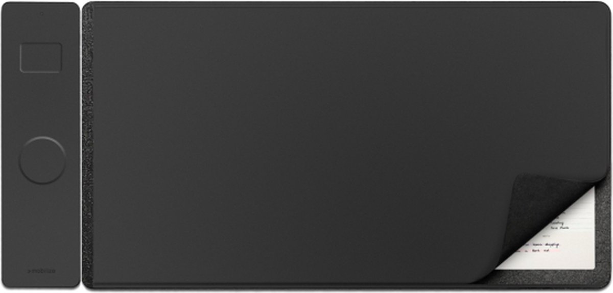 Mobilize PU Leather Desk Mat with Magnetic Wireless Charger 15W Black