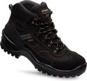 Zwarte Grisport wandelschoen met veters en waterdicht "Dry-feet" logo.