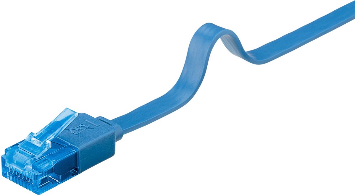 Wentronic CAT6A Netwerkkabel - RJ45 - Blauw - 1 m
