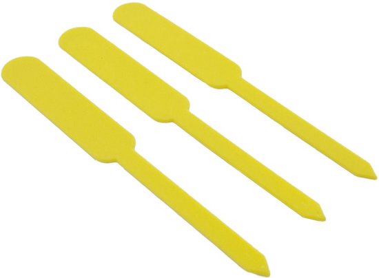 Étiquettes à insérer CombiCraft ou étiquettes pour plantes 15x120mm 1000 microns jaune - 100 pièces