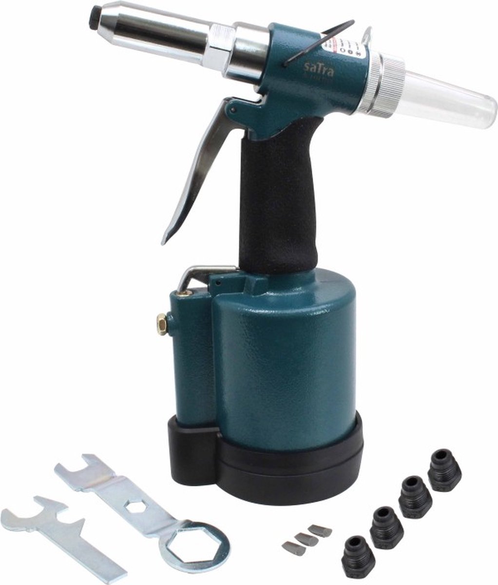 Luchtpoptang - 2.4 tot 6.4 mm - Pneumatische popnageltang - Popnagel tang op luchtdruk - SATRA