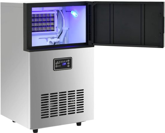 vidaXL IJsblokjesmachine 45 kg / 24 u zilverkleurig van Merkloos — afbeelding 5