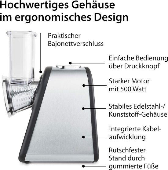 Rotary Cheese Grater Elektrische Kaasrasp, Multifunctionele Elektrische Snijmachine Groentesnijder Salademaker Keukenmachine Geschikt Voor Gebruik In De Keuken Elektrische Kaasrasp 6-in-1