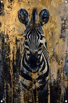 Zebra poster - Dieren posters - Tuinposter Abstract - Tuinposters - Tuindoek - Tuindecoratie muurdecoratie tuinposter 70x105 cm