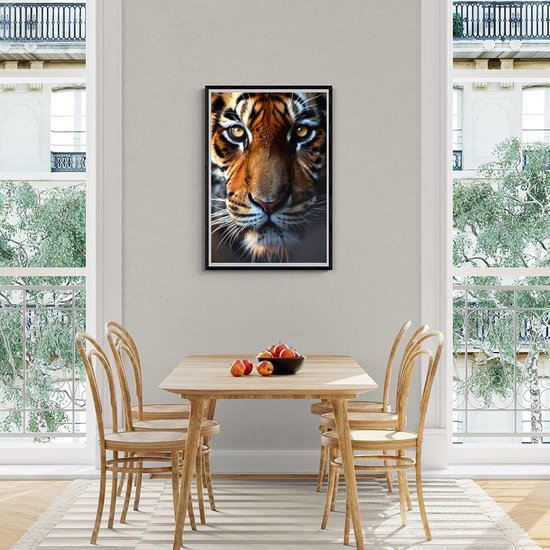 Tigre Poster | Fermer|Affiche Up | Gros chat Poster | Chat Poster| Affiche élégante | Animaux Poster | Jungle Poster | 50x70cm | Décoration murale | Affiche murale | S2991MT | Convient pour l'encadrement