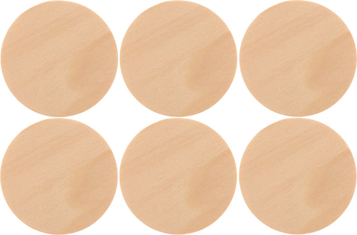 GIDWRIY 50 stuks ronde houten schijven met gat van 30 mm