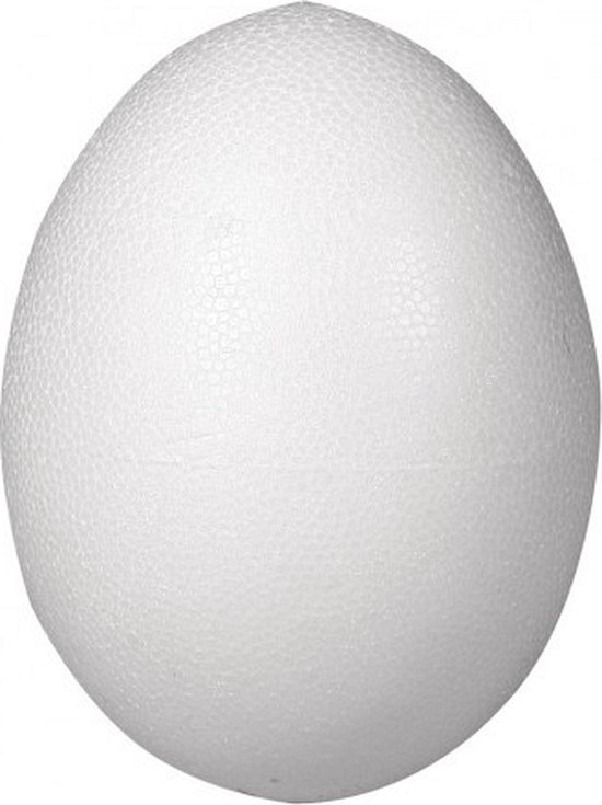 8x Styromousse façonne des figurines oeufs de 8 cm - Les oeufs de Pâques fabriquent vous-même des objets de loisirs