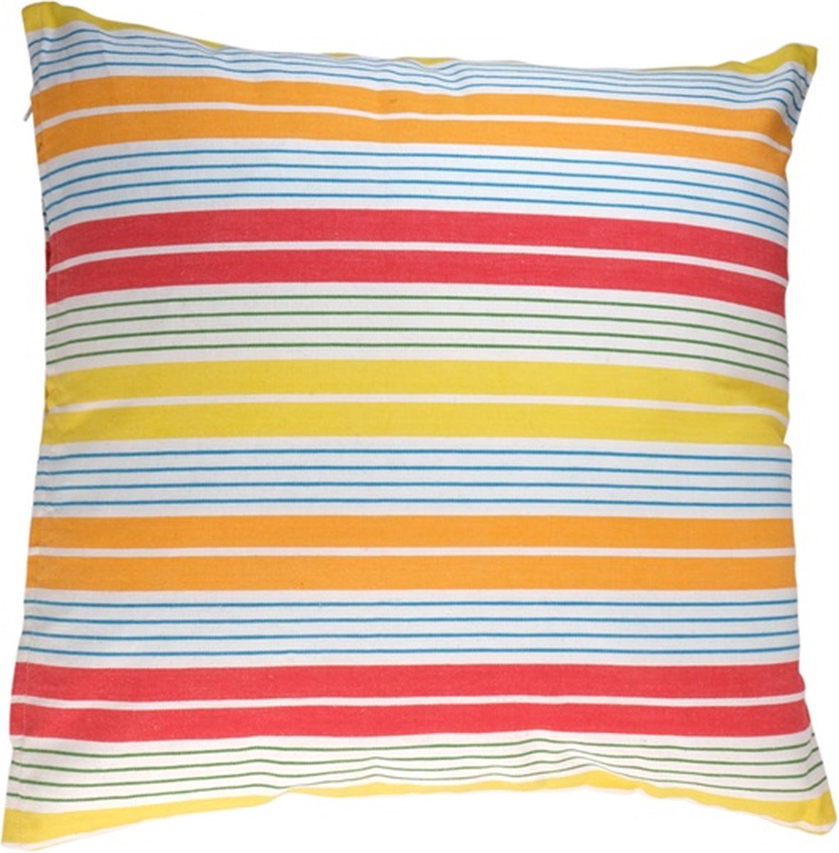 Linen & More Kussen Elena Geel-Oranje-Rood | 50 X 50 | Sierkussen Voor Woonkamer Of Slaapkamer