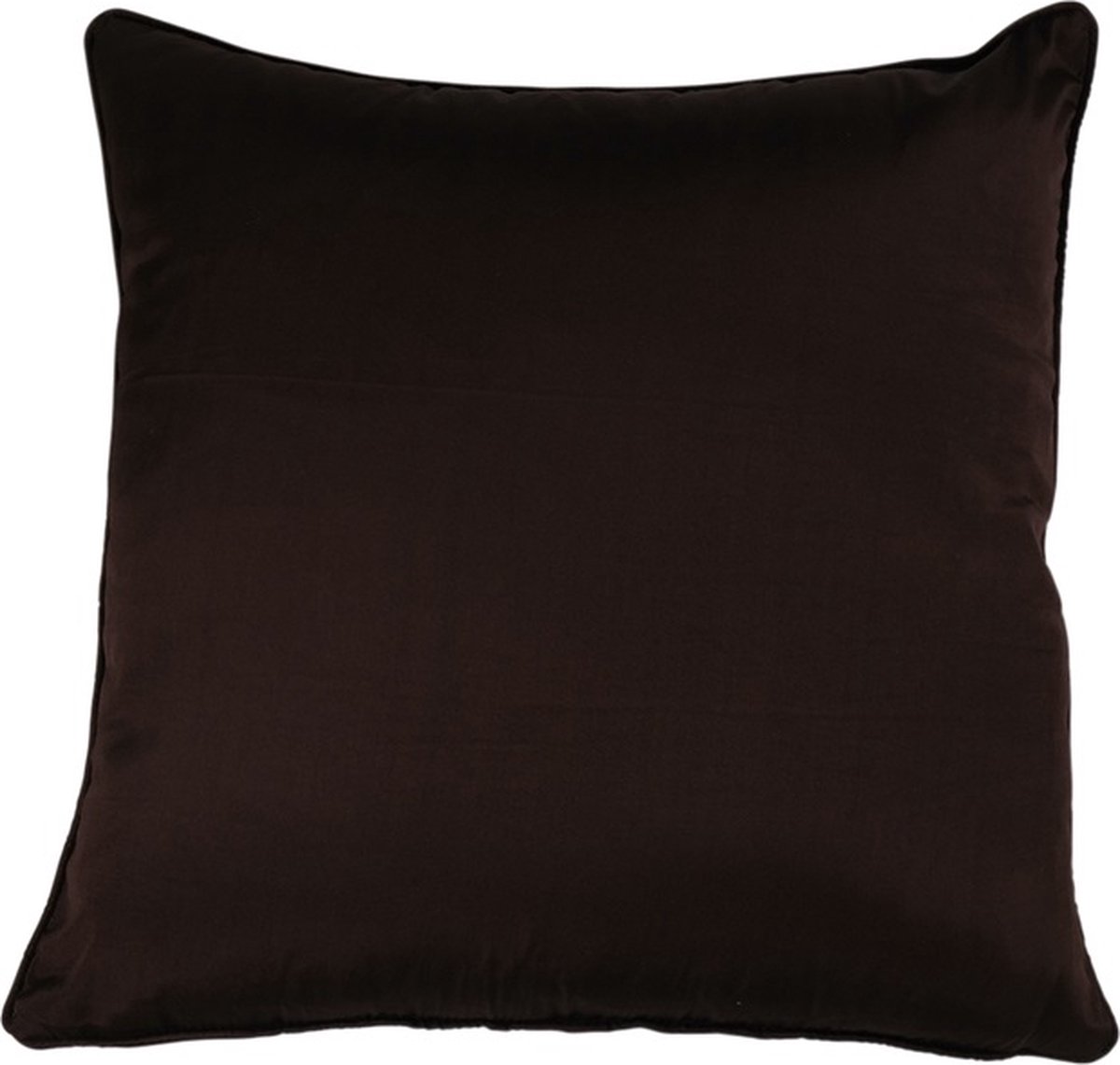 Linen & More Kussen Silk-look Bruin | 40 X 40 | Sierkussen Voor Woonkamer Of Slaapkamer