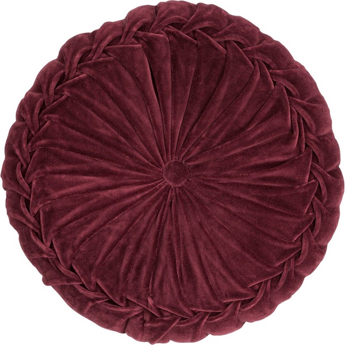 Linen & More Kanan Velvet Bordo Mattress | 40 X 10 | Sierkussen Voor Woonkamer Of Slaapkamer Donker Rood
