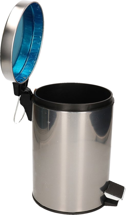 Kela Cosmetica-emmer 3l blauw mat, Silent-Close-deksel, pedaalemmer badkamer MATS, badkamer afvalemmer met binnenemmer en draaggreep Kela Cosmetica-emmer 3l blauw mat, Silent-Close-deksel, pedaalemmer badkamer MATS, badkamer afvalemmer met binnenemmer en draaggreep