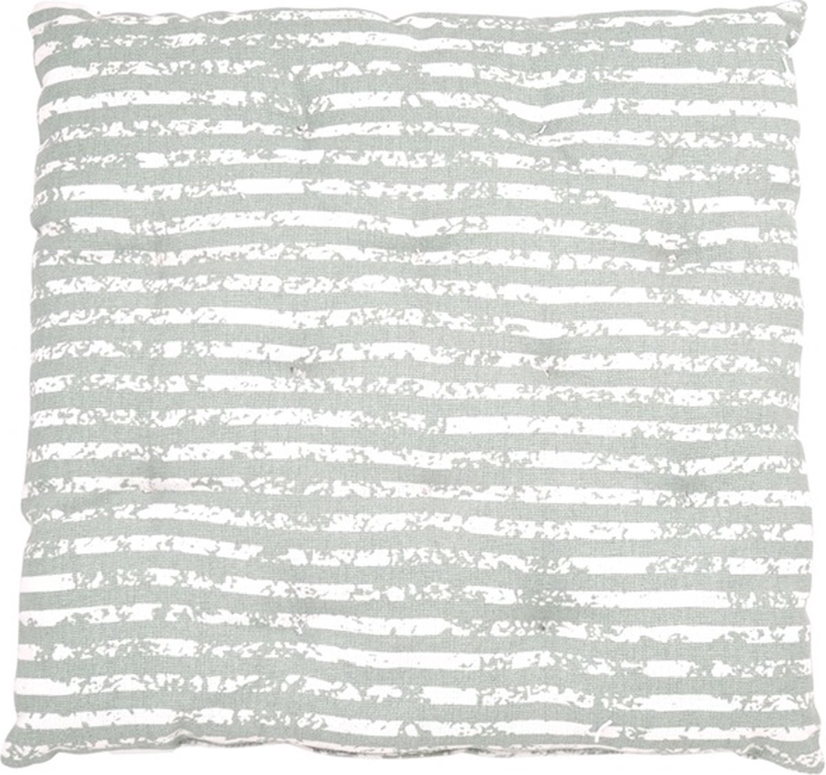 Linen & More Vintage Stripe Frosty Groen Mattress | 40 X 40 | Sierkussen Voor Woonkamer Of Slaapkamer