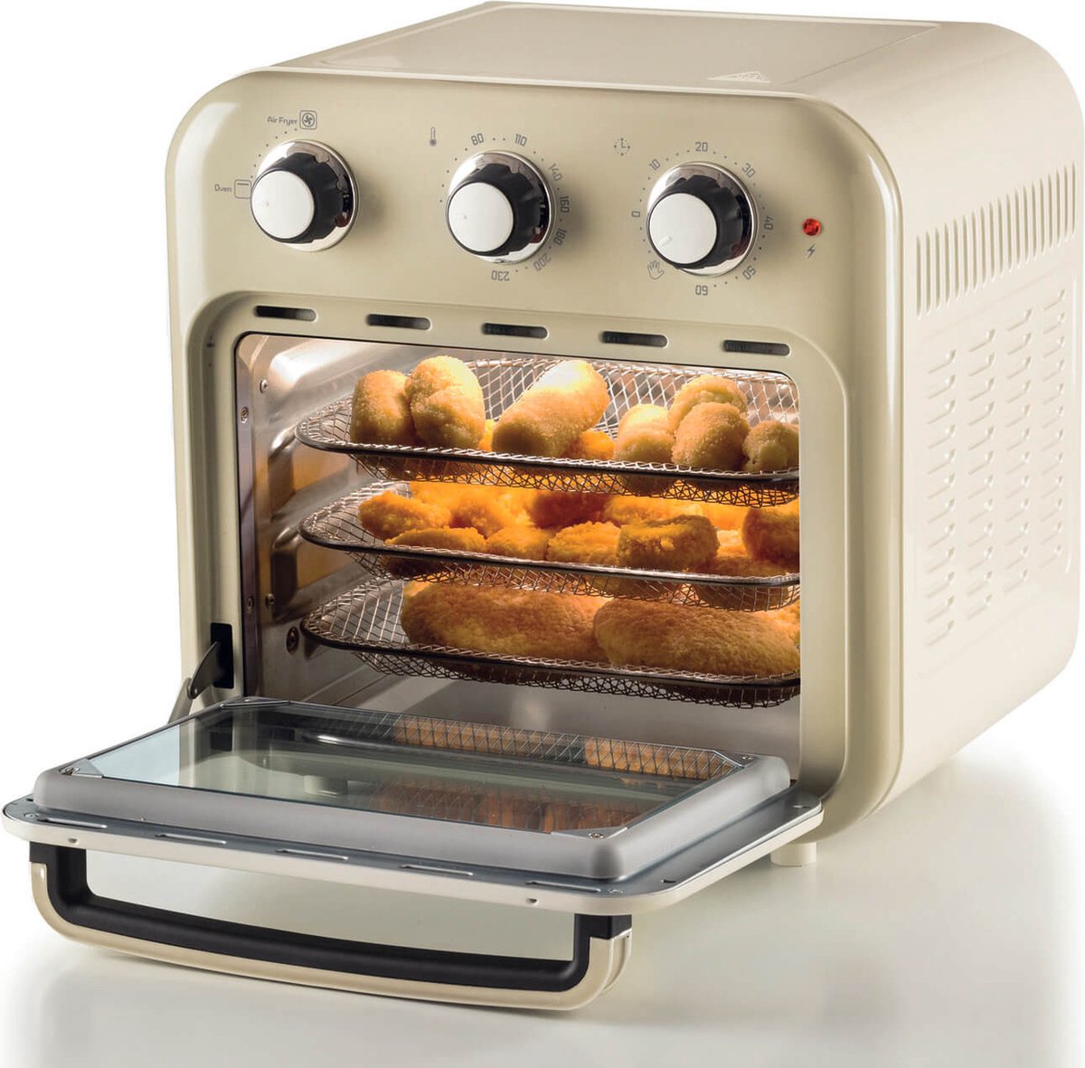 Ariete 4632/03 Vintage Airfryer & Oven - 16 liter - 1400 Watt - timer - draaispit - roterende mand - beige — afbeelding 5