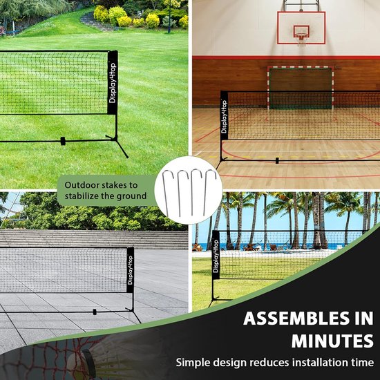 Filet De Badminton Portable - Pour Pickleball, Tennis, Volley
