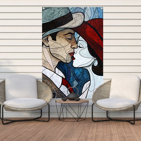 Paire d'affiches - Affiche de jardin People - Affiche de jardin Chapeaux - Affiche d'extérieur - Accessoires de jardin pour le mur - Décoration jardin affiche de jardin 100x150 cm