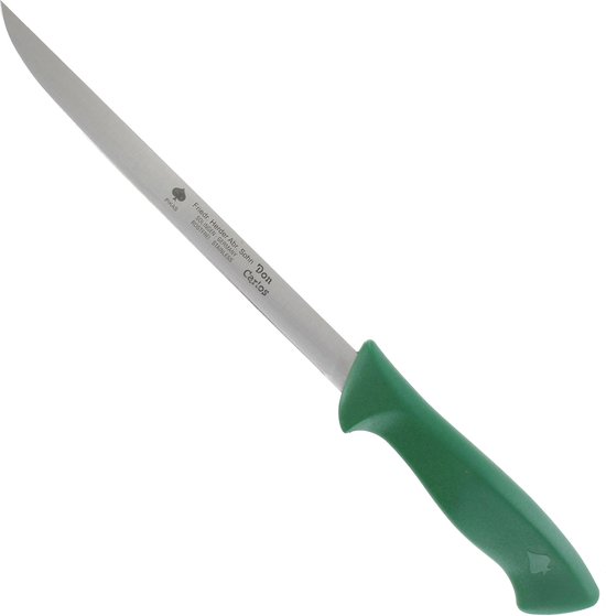 Foto: Friedrich herder fileermes flexibel rvs lemmet ergonomisch antislip handvat 210 mm groen