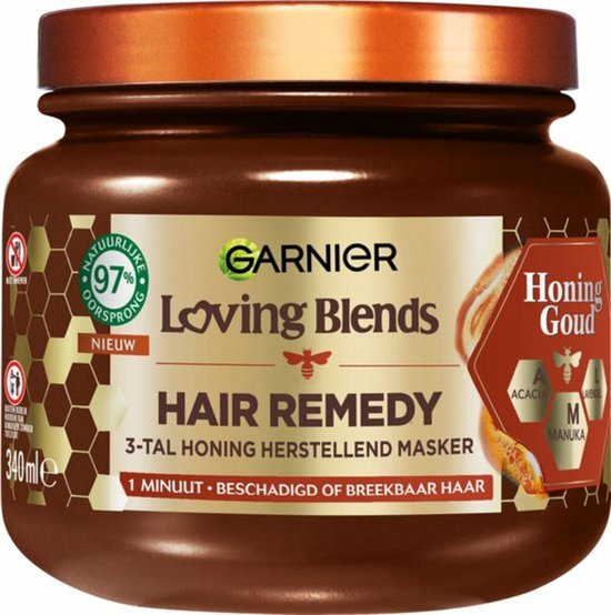3x Garnier Loving Blends Masque Capillaire Goud Or 340 ml