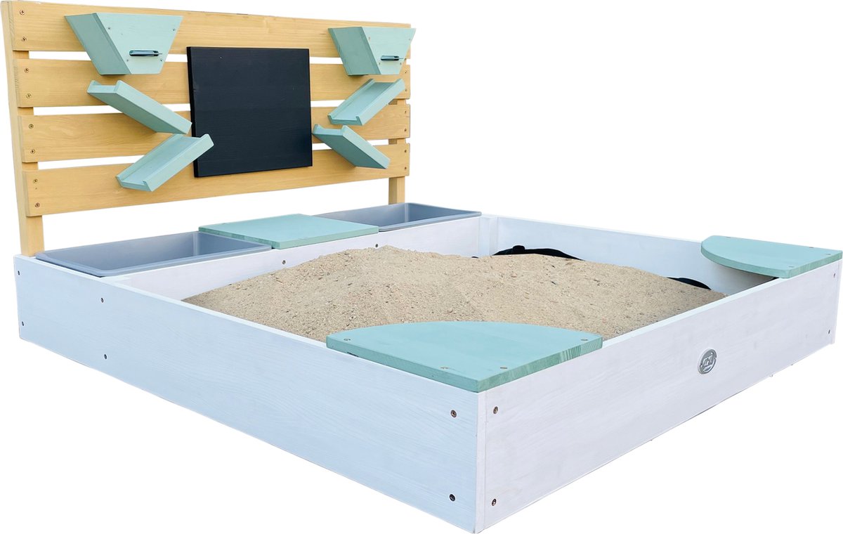 AXI Cato zandbak met zand & waterbakken en Speelwand Wit/groen - Zand & Water - Inclusief afdekzeil en gronddoek - 10 jaar garantie! — afbeelding 7