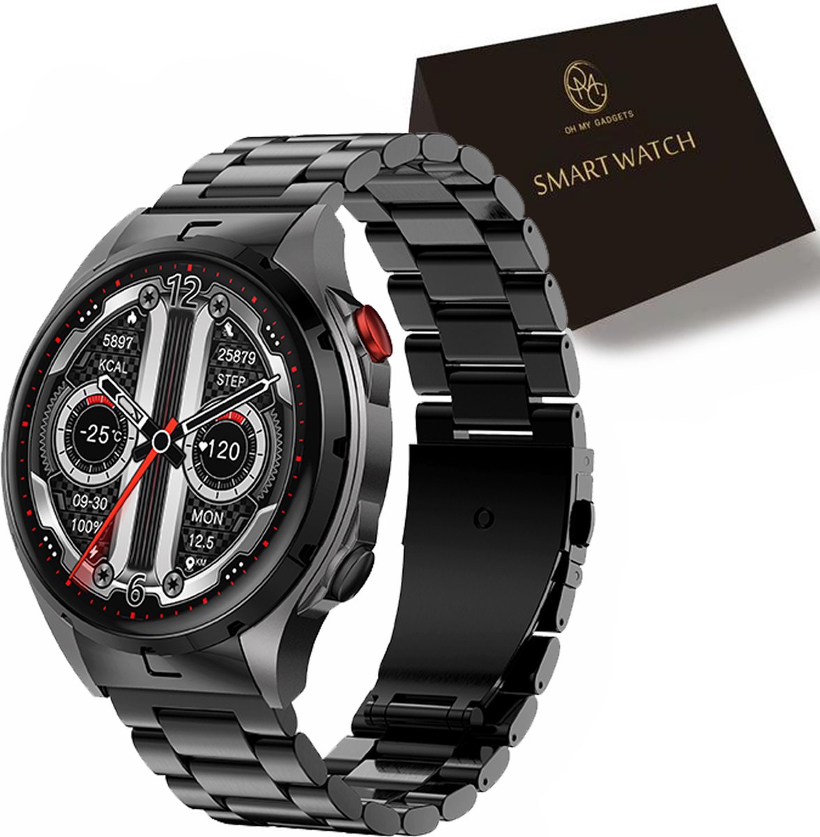 Bol.com O.M.G S1 Pro Smartwatch - Dames en Heren Smartwatch met Volledige Belfunctie - Activity Tracker voor Android en iOS - St... aanbieding