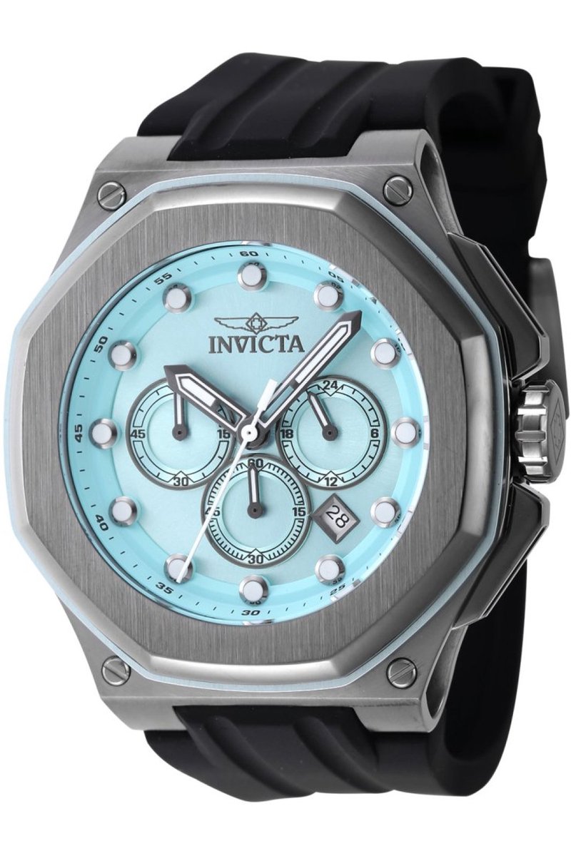 Invicta Akula 46146 Heren Horloge - Waterdicht - Analoog - Quartz Uurwerk - Roestvrij Staal met blauwe Wijzerplaat - 50mm