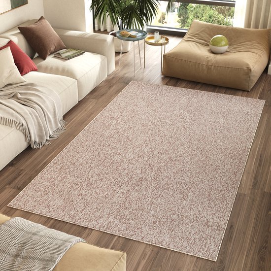 Tapiso Nizza Vloerkleed Beige Laagpolig Antislip Waasbaar Tapijt Maat- 200x300