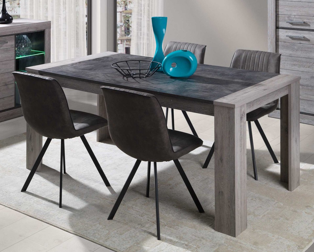 Favorie - Eetkamertafel - Tomas 180x100cm in grijze eik
