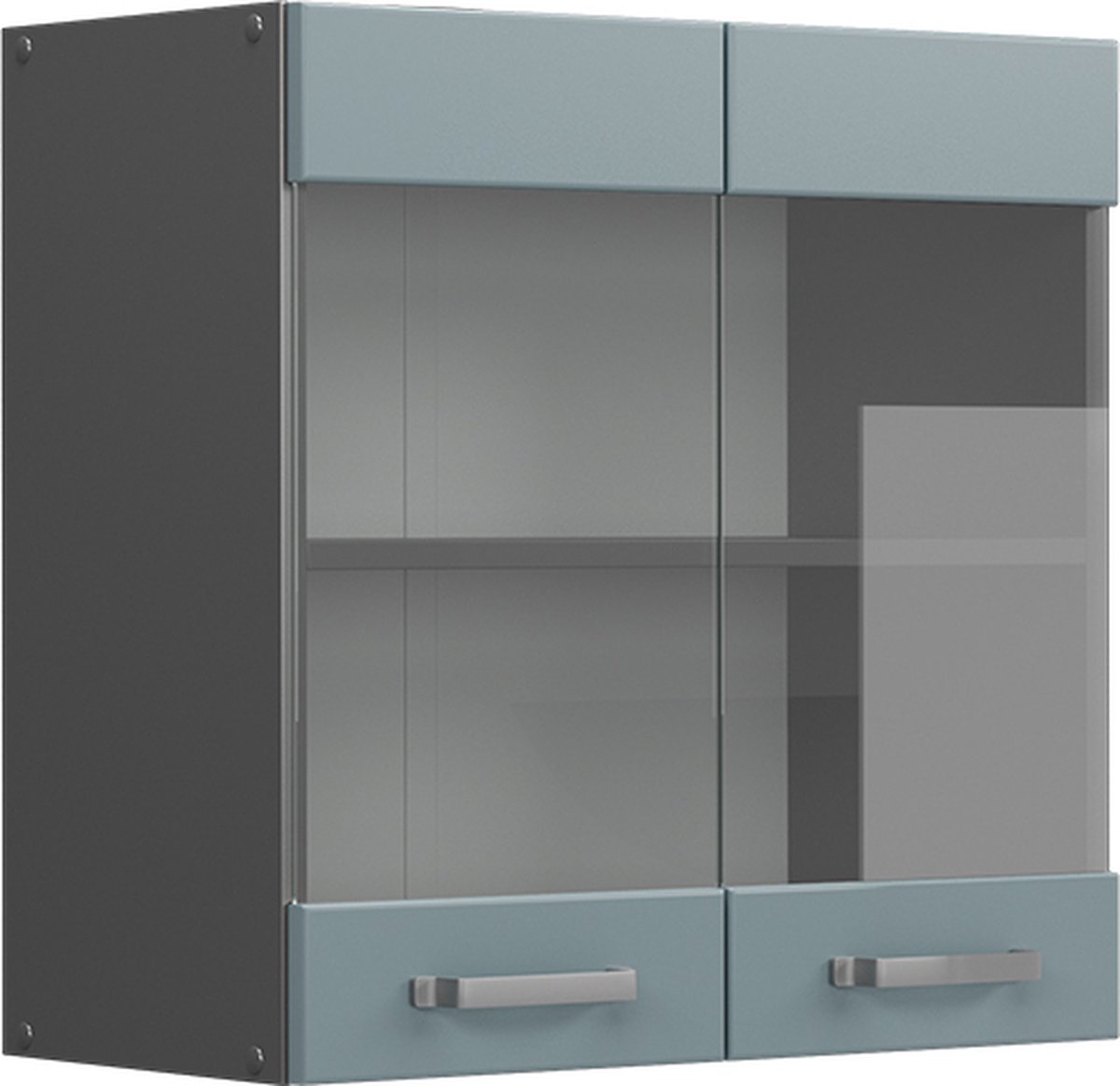 Vicco R-Line Glazen keukenkast – 60 cm Blauw-grijs