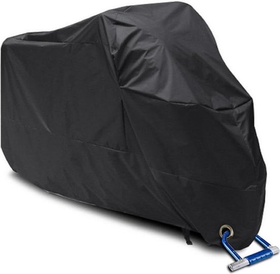 Meisax Waterdichte Motorhoes – 190T Polyester, 245 X 105 X 125 Cm, Zwart, Met Elastische Zoom En Opbergtas, Geschikt Voor Motor, Scooter En ATV