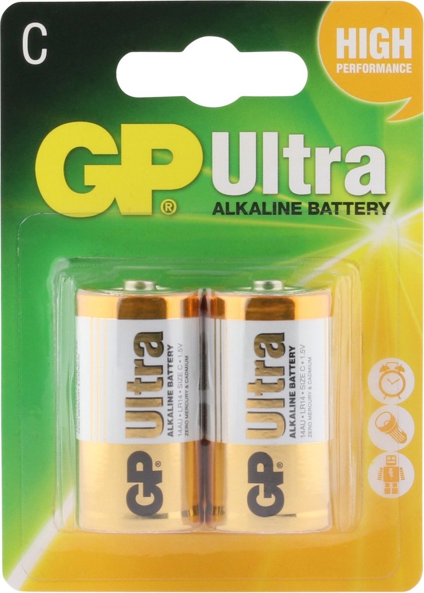 GP C Super Alkaline C Batterijen - 2 stuks