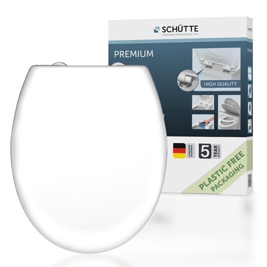 Abattant WC SCHÜTTE BLANC - Duroplast - Fermeture amortie - Cliquable