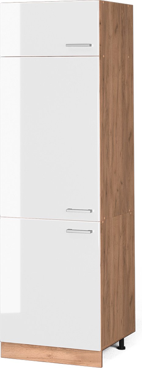Vicco R-Line Koelkast ombouwkast – 60 cm Wit Hoogglans